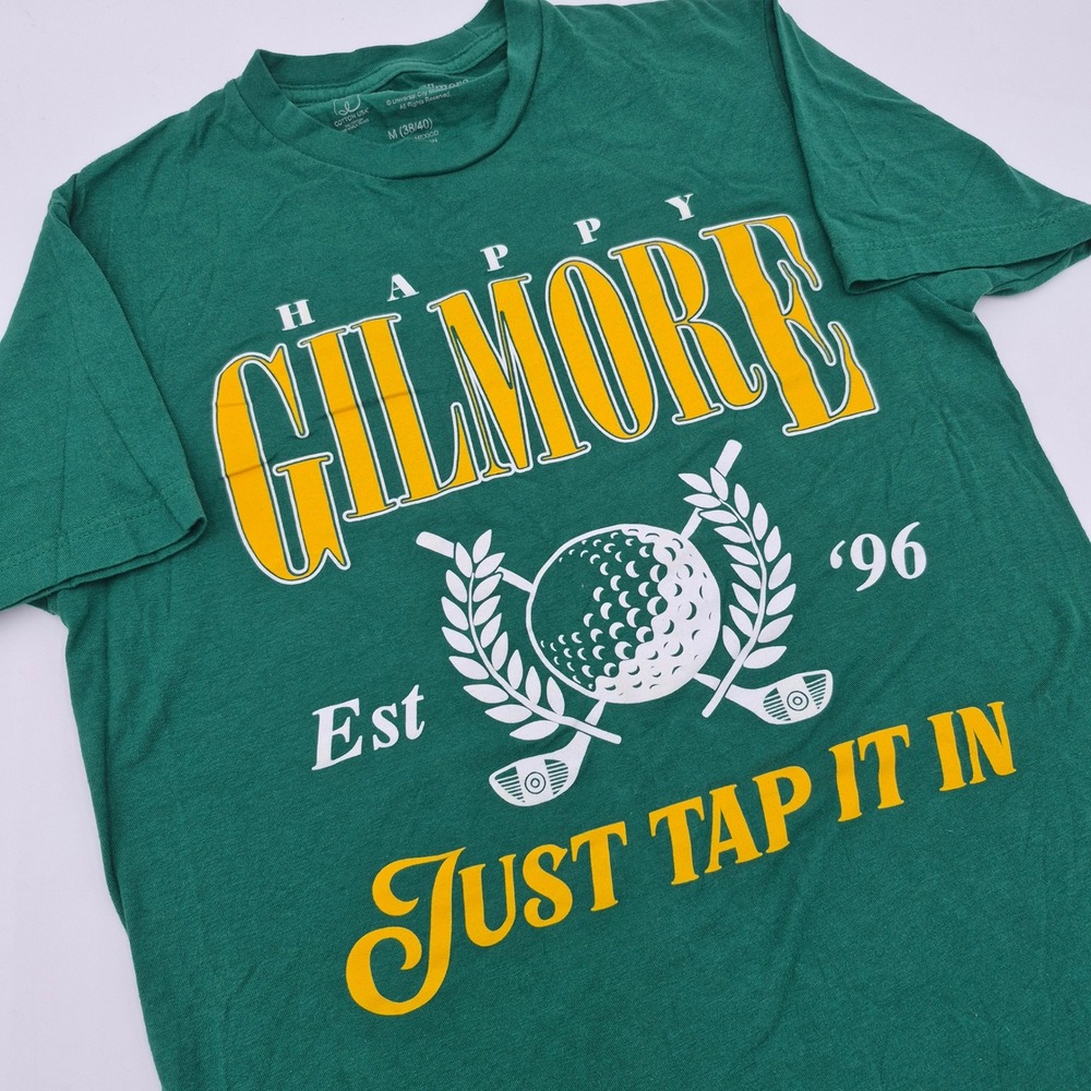 Happy Gilmore Just Tap It In Golf Graphic T-Shirt Green Mens Medium 1996 Movie